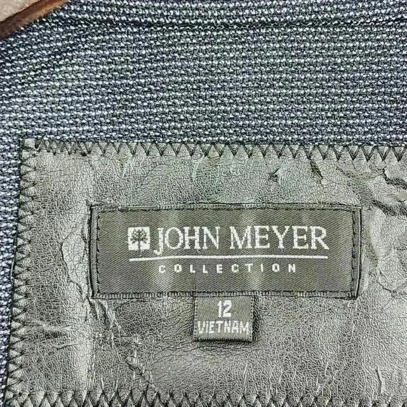 John Meyer Collection Navy Pattern Women's Blazer 12 - Picture 6 of 9